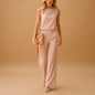 Pink women's wide leg jumpsuit