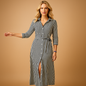 Striped blue women's summer dress
