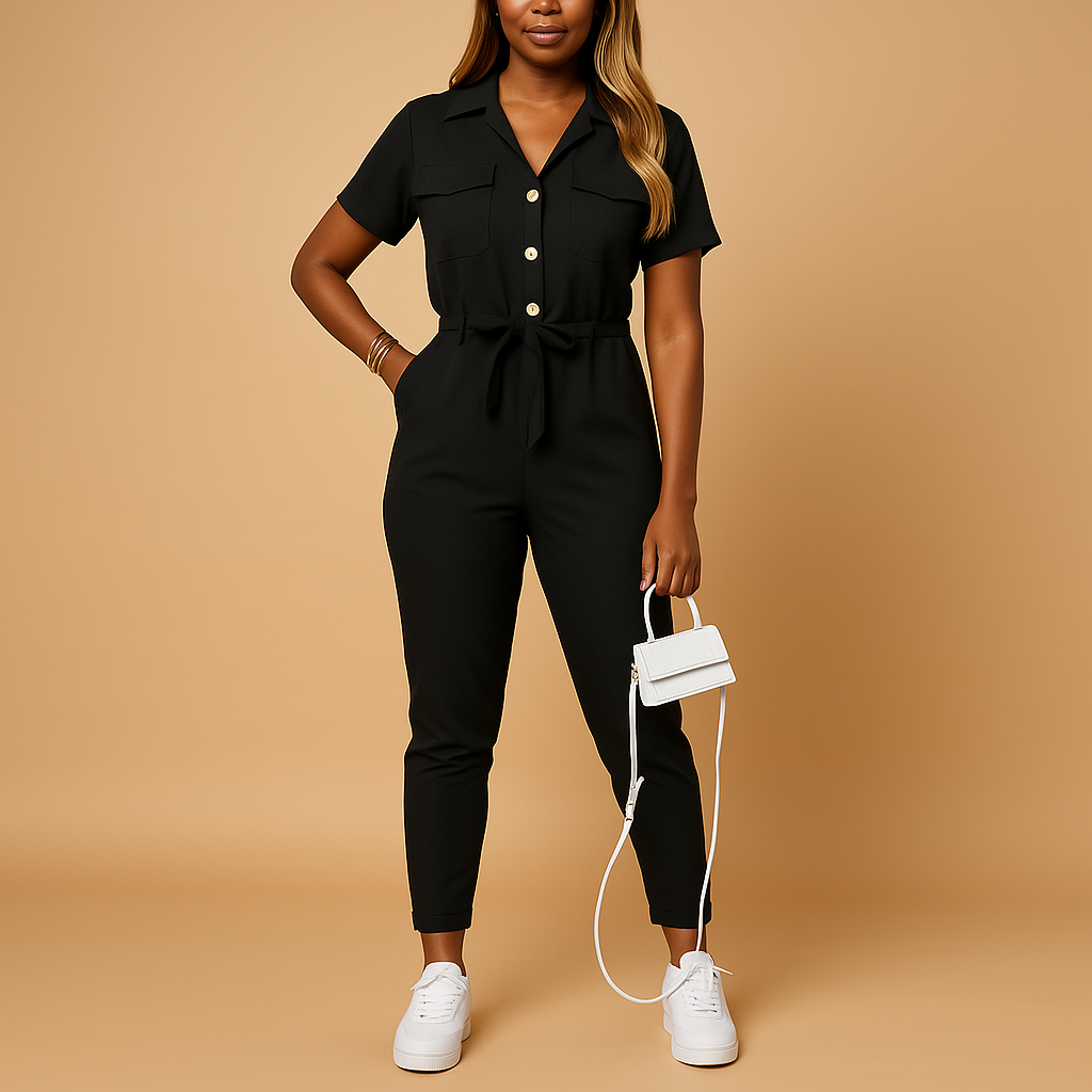 Tailored women's jumpsuit with refined detailing