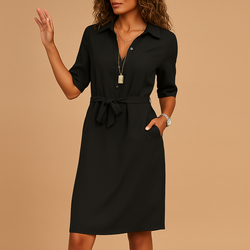 Women's elegant midi dress front view