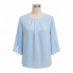 Women's solid color blouse top