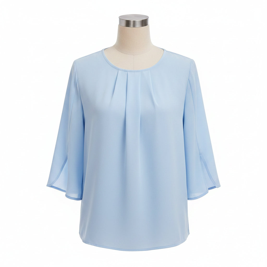 Women's solid color blouse top