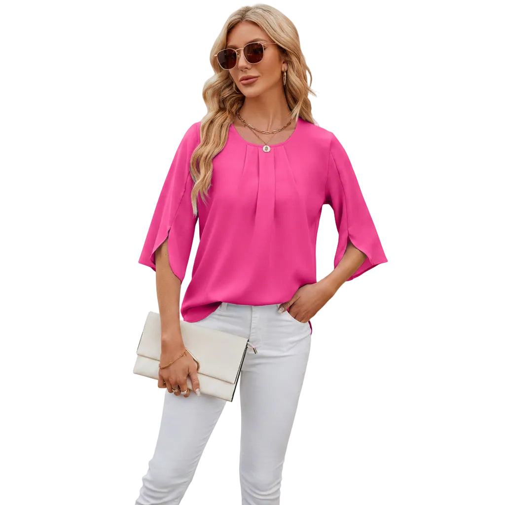 Women's polyester chiffon blouse