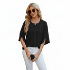 White chiffon blouse top for women