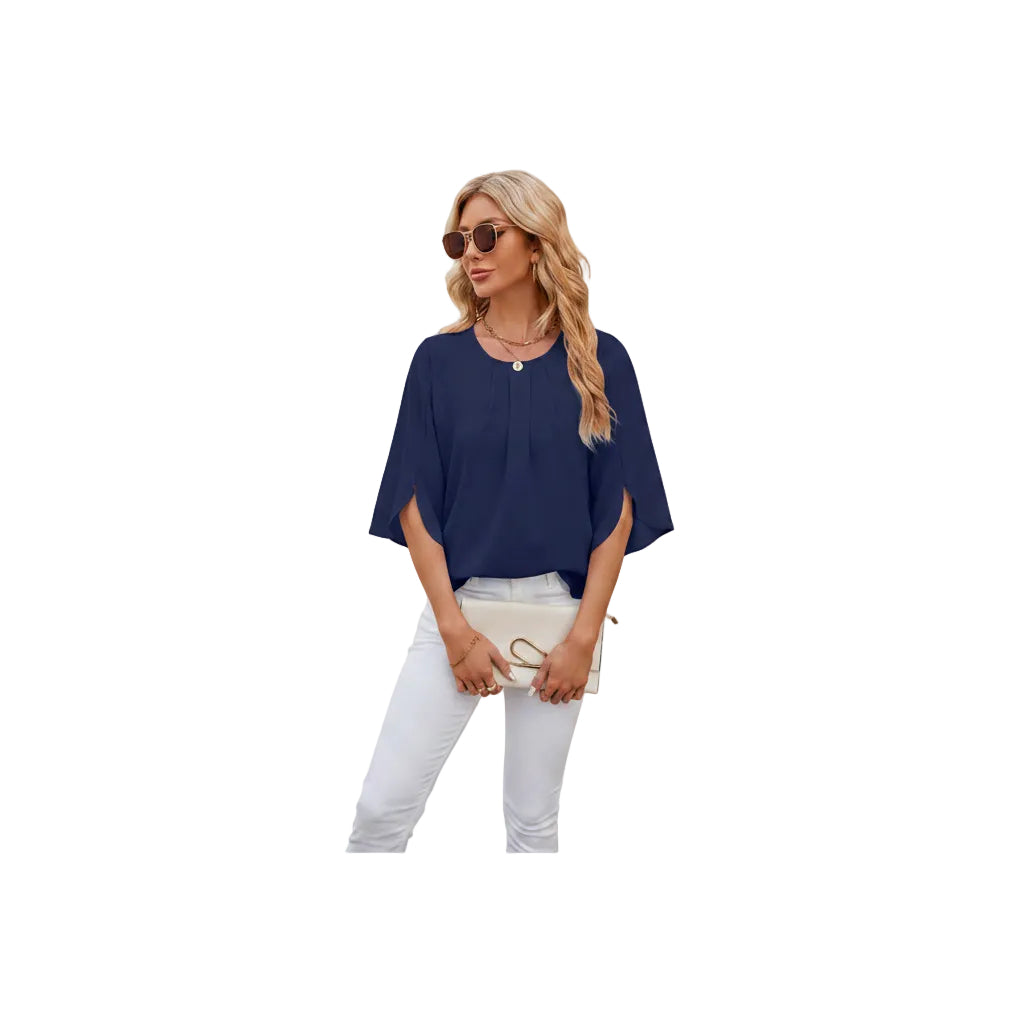 Black chiffon blouse top