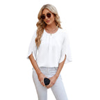 Bean green chiffon blouse top