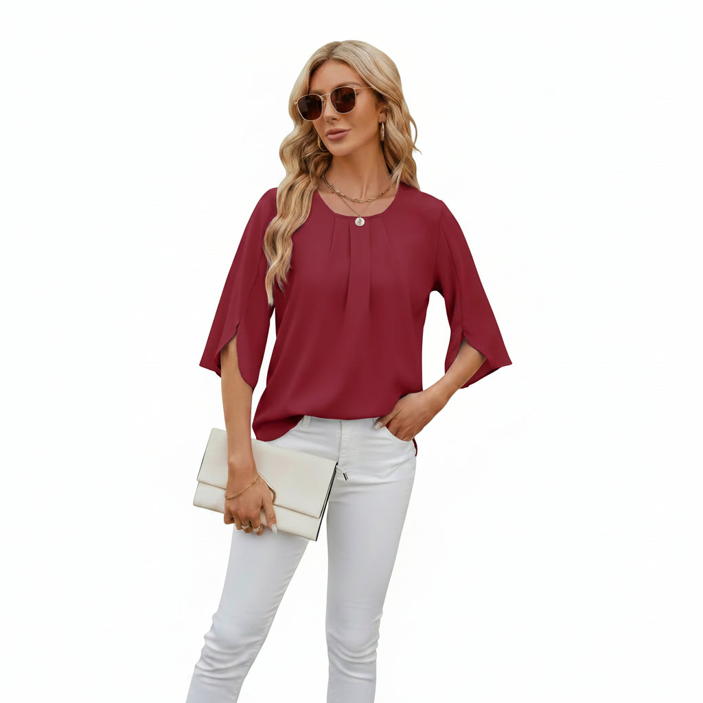 Barbie pink chiffon blouse top