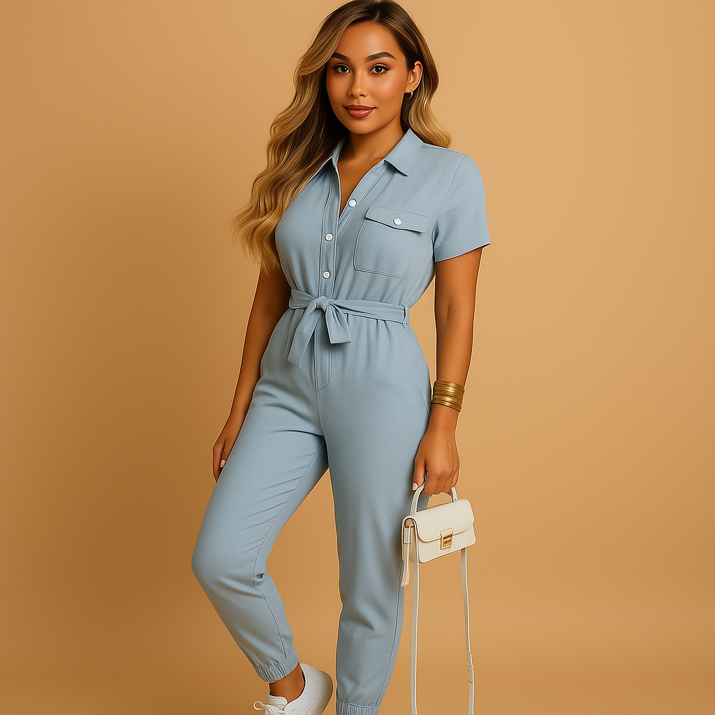 Women's one-piece jumpsuit design