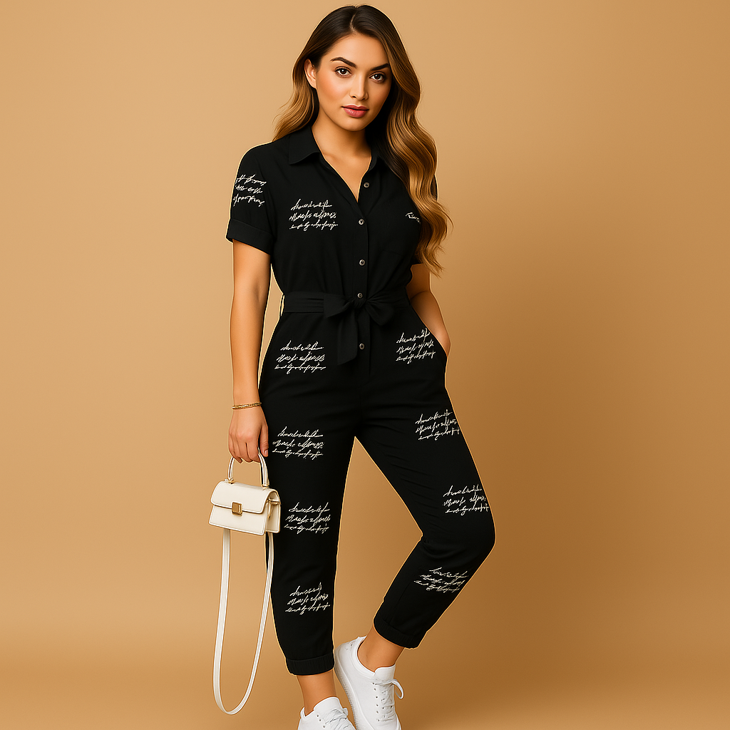 Women's one-piece tailored jumpsuit