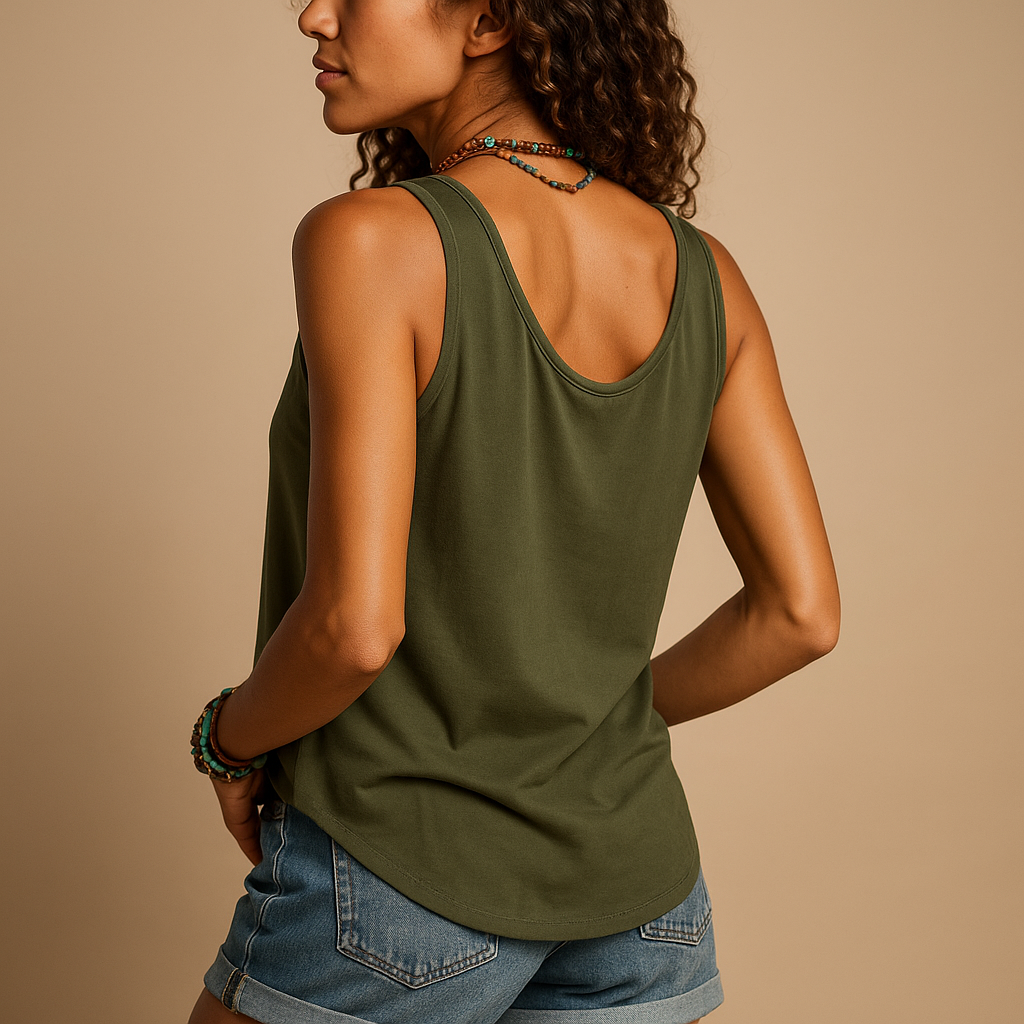 Women's summer top back view